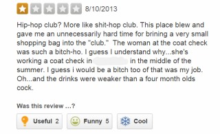 Illustration for article titled '$50 For a Fucking Hookah': Grim Yelp Reviews of Nightclubs